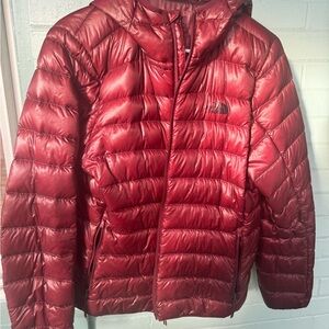 The North Face Burgundy Down Jacket